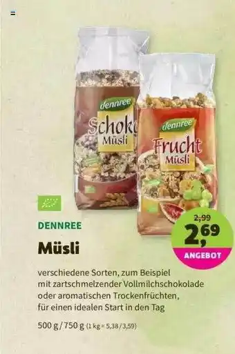 Denns BioMarkt Dennree Müsli Angebot