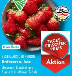 Aldi Süd Erdbeeren, lose Angebot