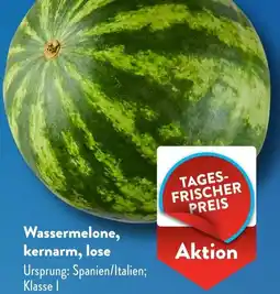Aldi Süd Wassermelone, kernarm, lose Angebot