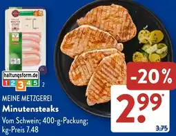 Aldi Süd MEINE METZGEREI Minutensteaks Angebot