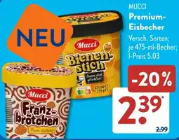 Aldi Süd MUCCI Premium Eisbecher Angebot