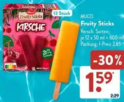 Aldi Süd MUCCI Fruity Sticks Angebot