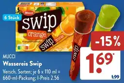 Aldi Süd MUCCI Wassereis Swip Angebot