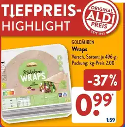 Aldi Süd GOLDÄHREN Wraps Angebot