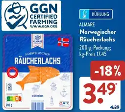 Aldi Süd ALMARE Norwegischer Räucherlachs Angebot