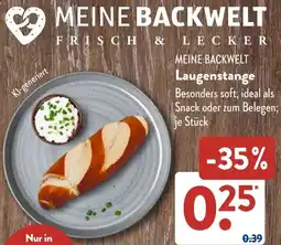 Aldi Süd MEINE BACKWELT Laugenstange Angebot