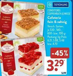 Aldi Süd CONDITOREI COPPENRATH & WIESE Cafeteria fein & sahnig Angebot