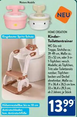 Aldi Süd HOME CREATION Kinder Toilettentrainer Angebot