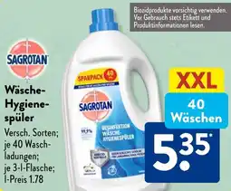 Aldi Süd SAGROTAN Wäsche Hygienespüler Angebot