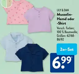 Aldi Süd LILY & DAN Musselin Hemd oder Shirt Angebot