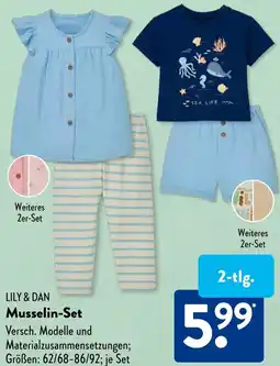 Aldi Süd LILY & DAN Musselin-Set Angebot
