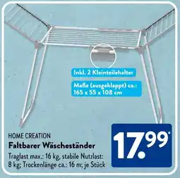 Aldi Süd HOME CREATION Faltbarer Wäscheständer Angebot