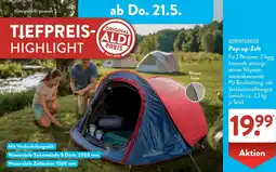 Aldi Süd ADVENTURIDGE Pop-up-Zelt Angebot