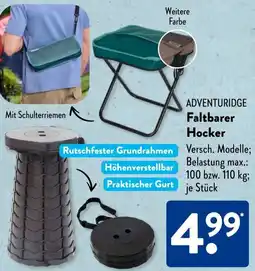 Aldi Süd ADVENTURIDGE Faltbarer Hocker Angebot