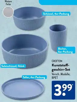 Aldi Süd CROFTON Kunststoffgeschirr-Set Angebot