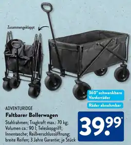 Aldi Süd ADVENTURIDGE Faltbarer Bollerwagen Angebot