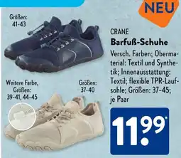 Aldi Süd CRANE Barfuß-Schuhe Angebot