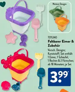 Aldi Süd TOYLINO Faltbarer Eimer & Zubehör Angebot