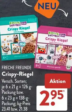 Aldi Süd FRECHE FREUNDE Crispy-Riegel Angebot