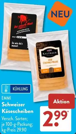 Aldi Süd EMMI Schweizer Käsescheiben Angebot