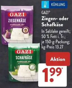 Aldi Süd GAZI Ziegen- oder Schafkäse Angebot