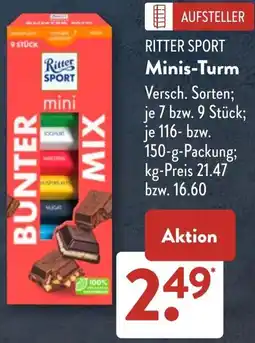 Aldi Süd RITTER SPORT Minis-Turm Angebot