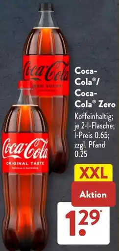 Aldi Süd Coca-Cola/ Coca-Cola Zero Angebot