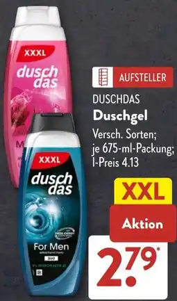 Aldi Süd DUSCHDAS Duschgel Angebot