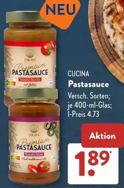 Aldi Süd CUCINA Pastasauce Angebot