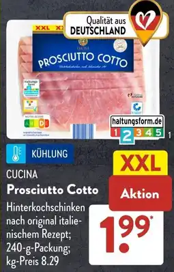 Aldi Süd CUCINA Prosciutto Cotto Angebot