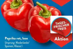Aldi Süd Paprika rot, lose Angebot