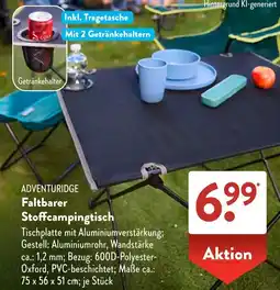 Aldi Süd ADVENTURIDGE Faltbarer Stoffcampingtisch Angebot