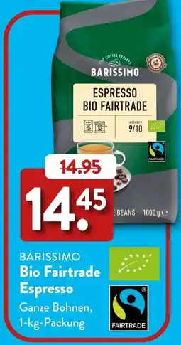 Aldi Süd BARISSIMO Bio Fairtrade Espresso Angebot