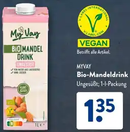 Aldi Süd MYVAY Bio-Mandeldrink Angebot