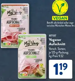 Aldi Süd MYVAY Veganer Aufschnitt Angebot