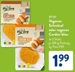 Aldi Süd MYVAY Veganes Schnitzel oder veganes Cordon bleu Angebot