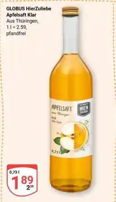 Globus GLOBUS HierZuliebe Apfelsaft Klar Angebot