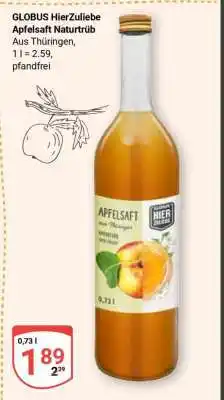 Globus GLOBUS HierZuliebe Apfelsaft Naturtrüb Angebot