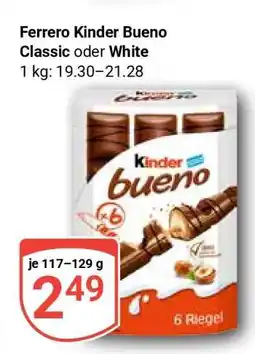 Globus Ferrero Kinder Bueno Classic oder White Angebot
