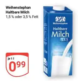 Globus Weihenstephan Haltbare Milch Angebot
