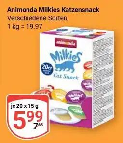 Globus Animonda Milkies Katzensnack Angebot