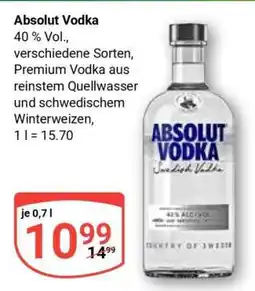 Globus Absolut Vodka Angebot