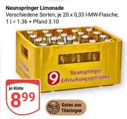 Globus Neunspringer Limonade Angebot