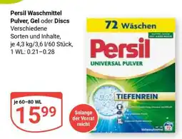 Globus Persil Waschmittel Pulver, Gel oder Discs Angebot