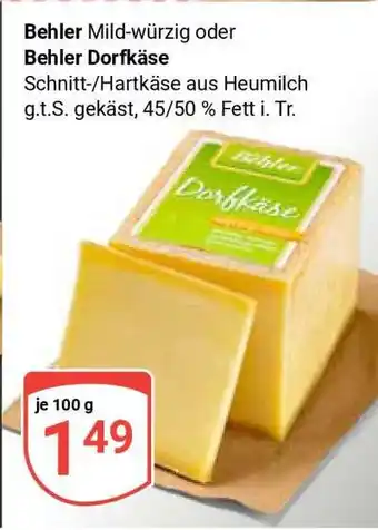 Globus Behler Dorfkäse Angebot