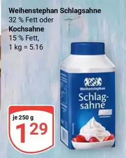 Globus Weihenstephan Schlagsahne Angebot