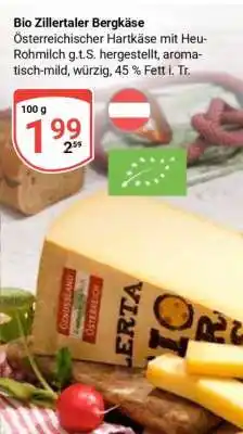 Globus Bio Zillertaler Bergkäse Angebot