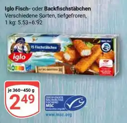 Globus Iglo Fisch- oder Backfischstäbchen Angebot