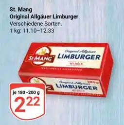 Globus St. Mang Original Allgäuer Limburger Angebot