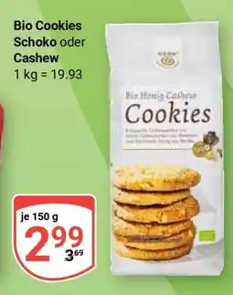 Globus Bio Cookies Schoko oder Cashew Angebot
